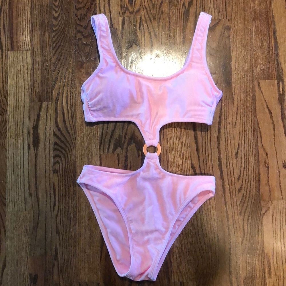 Xhiliration Pink one piece bathing suit
